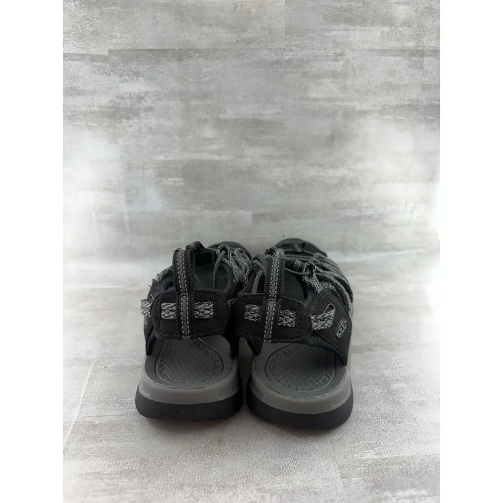 Keen Whisper Sandals Women Sz 10 Black Neutral Gray Waterproof Hiking 1028815